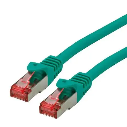 Produktfoto 1 von Roline Kat. 6 Ethernet-Kabel, 3 m, Grün 8 Abgeschirmt Geschirmt, Aussen ø 6.2 mm Außen-ø , Raucharm halogenfrei