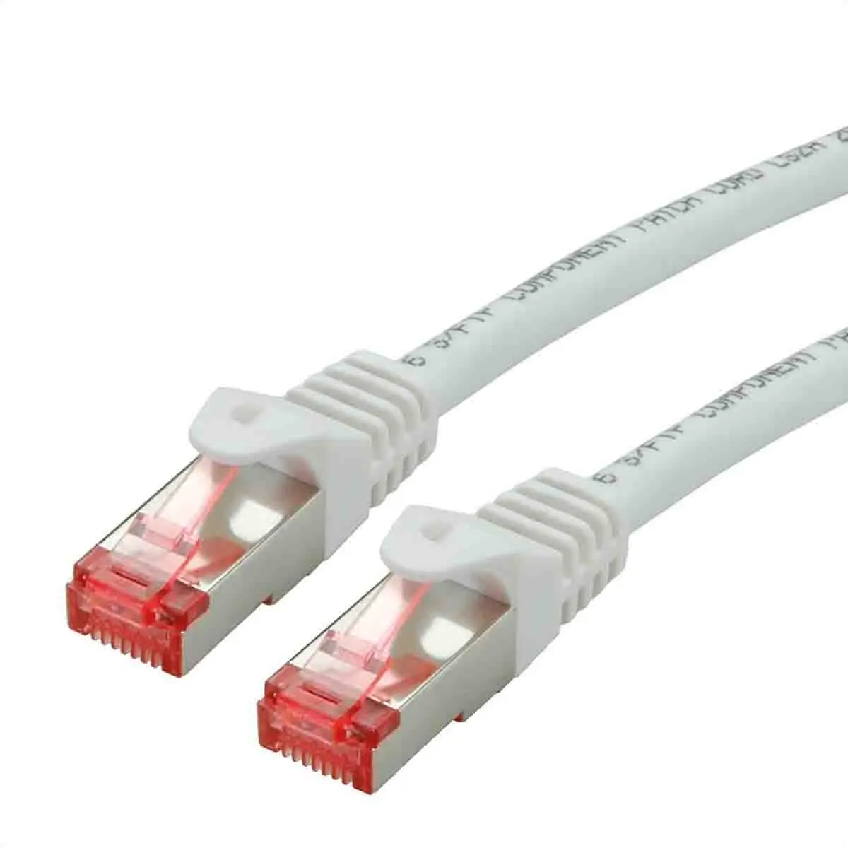 Produktfoto 1 von Roline Kat. 6 Ethernet-Kabel, 3 m, Weiß 8 Abgeschirmt Geschirmt, Aussen ø 6.2 mm Außen-ø , Raucharm halogenfrei