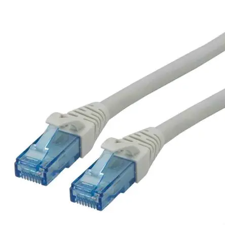 Produktfoto 1 von Roline Cat6a Ethernet-Kabel, 300 mm, Grau 8 Abgeschirmt Ungeschirmt, Aussen ø 6.2 mm Außen-ø , Raucharm halogenfrei