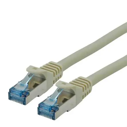 Roline Cat6a Ethernet-Kabel, 5 m, Grau 8 Abgeschirmt Geschirmt, Aussen ø 6.2 mm Außen-ø , Raucharm halogenfrei