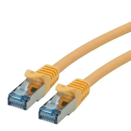 Roline Cat6a Ethernet-Kabel, 5 m, Gelb 8 Abgeschirmt Geschirmt, Aussen ø 6.2 mm Außen-ø , Raucharm halogenfrei
