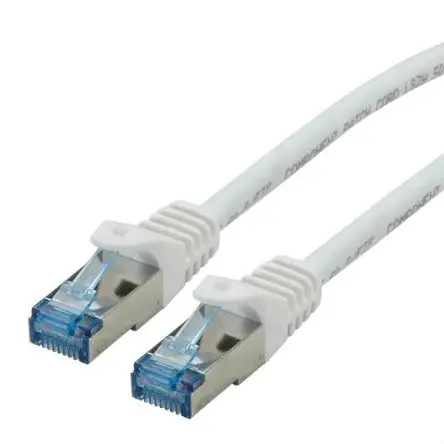 Produktfoto 1 von Roline Cat6a Ethernet-Kabel, 5 m, Weiß 8 Abgeschirmt Geschirmt, Aussen ø 6.2 mm Außen-ø , Raucharm halogenfrei