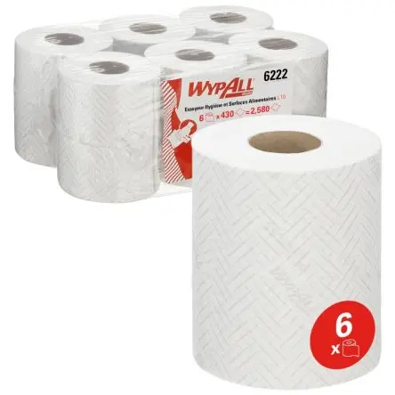 Produktfoto 1 von WYPALL WypAll L10 General Clean Papierhandtuch Rolle, 380 x 183 mm 1, 2580-Blatt