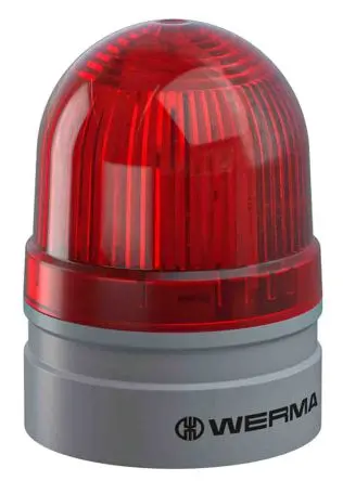Produktfoto 1 von Werma EvoSIGNAL Mini LED Filament/Warnsummer Signalleuchte 24V ac/dc Rot Basis, Ø 62 mm x 85 mm IP66