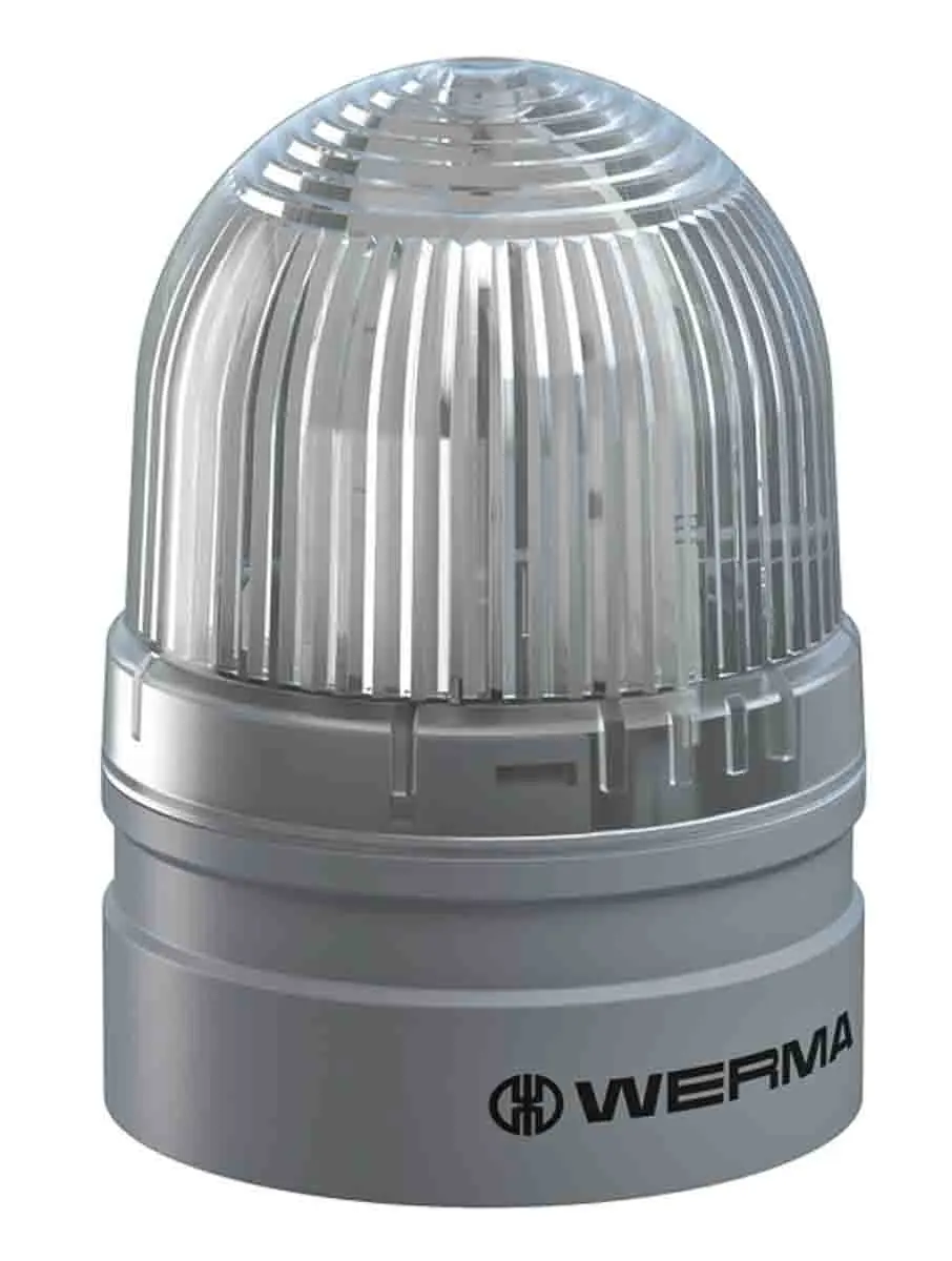 Produktfoto 1 von Werma EvoSIGNAL Mini LED Blinken, Kontinuierlich Signalleuchte Weiß, 115 → 230 V ac, Ø 62mm x 85mm