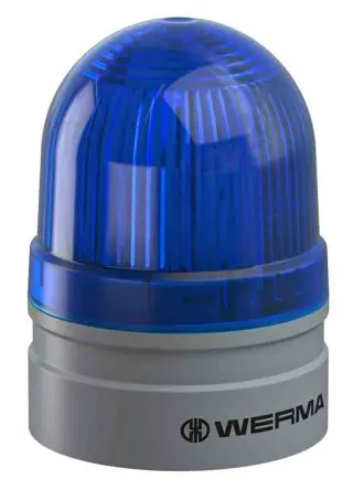 Produktfoto 1 von Werma EvoSIGNAL Mini LED Blinkend Signalleuchte 24V Blau Basis, Ø 62 mm x 85 mm IP66