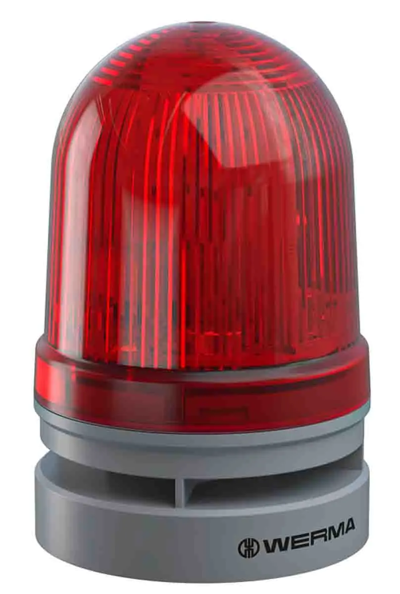 Produktfoto 1 von Werma EvoSIGNAL Midi LED, EVS, Filament/Warnsummer-Licht Alarm-Leuchtmelder Rot / 110dB, 115 → 230 V ac