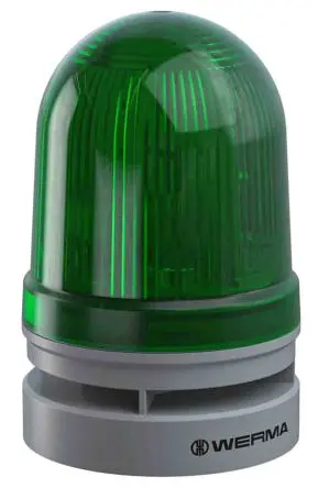 Produktfoto 1 von Werma EvoSIGNAL Midi LED, Blinken, permanent-Licht Beacon-Sounder-Kombination 24V Grün IP66 Basis / 110 dB 110 dB @ 1m