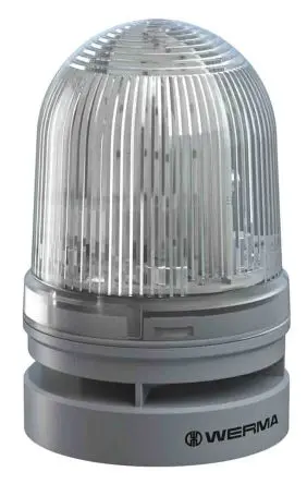 Produktfoto 1 von Werma EvoSIGNAL Midi LED, permanent, Blinken-Licht Beacon-Sounder-Kombination 230V ac Rot IP66 Basis / 110 dB 110 dB @