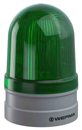 Produktfoto 1 von Werma EvoSIGNAL Midi LED Blinkend Signalleuchte 230V ac Grün Basis, Ø 85 mm x 130 mm IP66