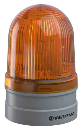 Produktfoto 1 von Werma EvoSIGNAL Midi LED Blinkend Signalleuchte 24V Gelb Basis, Ø 85 mm x 130 mm IP66