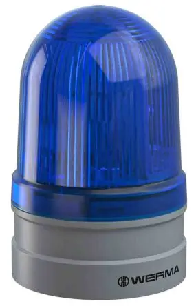 Produktfoto 1 von Werma EvoSIGNAL Midi LED Blinken, permanent Signalleuchte 24V Blau Basis, Ø 85 mm x 130 mm IP66