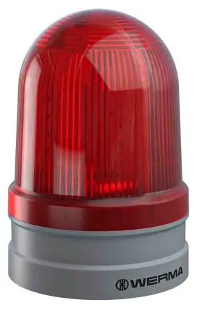 Produktfoto 1 von Werma EvoSIGNAL Maxi LED Doppelblitz Signalleuchte 230V ac Rot Basis, Ø 120 mm x 173 mm IP66