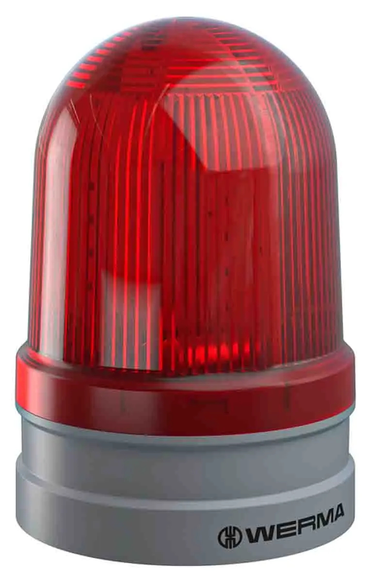 Produktfoto 1 von Werma EvoSIGNAL Maxi LED Blinkend, Dauer Signalleuchte Rot, 12 V, 24 V, Ø 120mm x 173mm