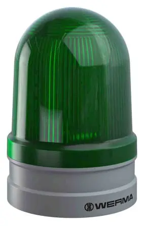 Produktfoto 1 von Werma EvoSIGNAL Maxi LED Blinken/Dauerlicht/TwinLight Signalleuchte 230V ac Grün Basis, Ø 120 mm x 173 mm IP66