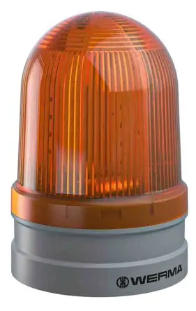 Produktfoto 1 von Werma EvoSIGNAL Maxi LED Blinken, permanent Signalleuchte 24V Gelb Basis, Ø 120 mm x 173 mm IP66