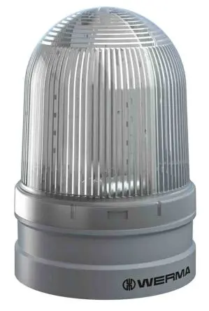 Produktfoto 1 von Werma EvoSIGNAL Maxi LED Blinkend Signalleuchte 24V Weiß Basis, Ø 120 mm x 173 mm IP66