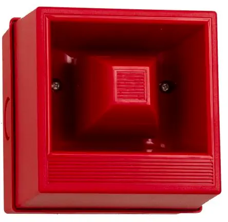 Produktfoto 1 von Clifford & Snell YA40 Elektronischer Signalgeber Oberfläche IP65 28.5V 32-Ton 108 dB @ 1m, Rot, Ø 82.5 mm DC