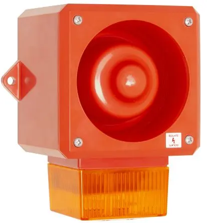 Produktfoto 1 von Clifford & Snell YL50 Xenon, Stroboskop-Licht Beacon-Sounder-Kombination 115V ac Gelb IP66 Feststehend / 112 dB 112 dB @