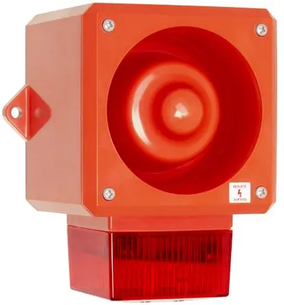 Produktfoto 1 von Clifford & Snell YL50 Xenon, Stroboskop-Licht Beacon-Sounder-Kombination 24V dc Rot IP66 Feststehend / 112 dB 112 dB @