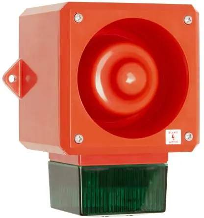 Produktfoto 1 von Clifford & Snell YL50 Xenon, Stroboskop-Licht Beacon-Sounder-Kombination 110V ac Grün IP66 Einbaumontage, Wand / 112 dB