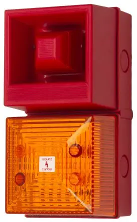 Produktfoto 1 von Clifford & Snell YL40 Xenon, Stroboskop-Licht Beacon-Sounder-Kombination 24V ac Gelb IP65 Oberfläche / 108 dB 108 dB @