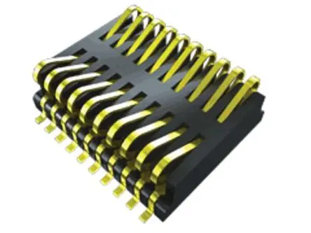 Produktfoto 1 von Samtec FSI Leiterplattenleiste Gerade, 20-polig / 1-reihig, Raster 1 mm Raster Oberfläche, Platine-Platine, Ummantelt
