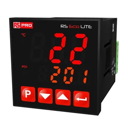 RS PRO IDM 503 / 505 Ein-Aus-Temperaturregler Frontplattenmontage, 2 x Relais Ausgang/ Thermoelement, Typ K Eingang 240V