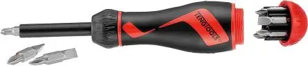 Produktfoto 1 von Teng Tools Ratschenschraubendreher Phillips, Pozidriv, Geschlitzt, Innensechsrund 1/4 in Sechskant 175mm, 8 Stück