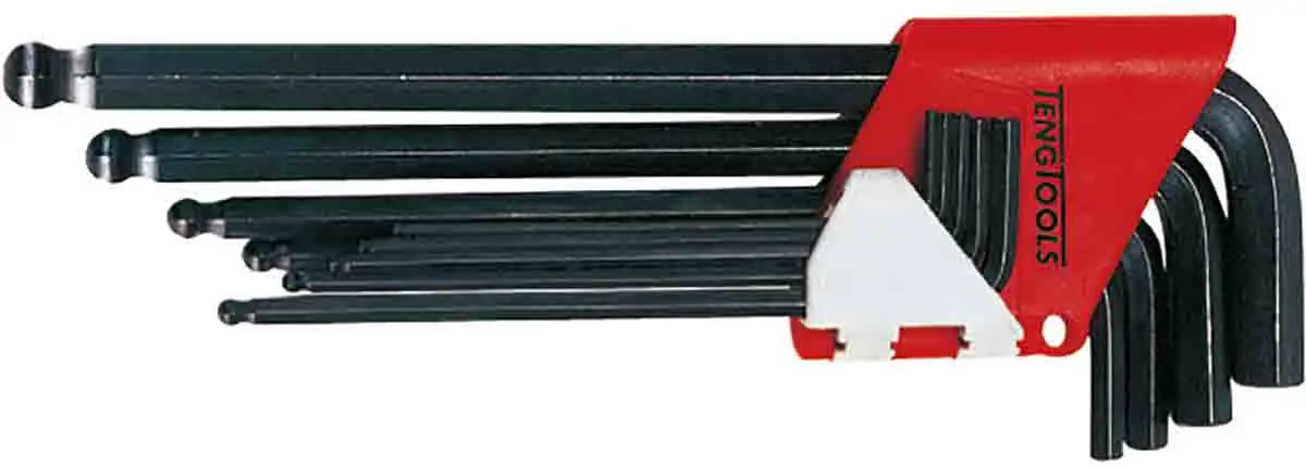 Produktfoto 1 von Teng Tools metrisch  Innensechskant-Schlüssel, Satz 9-teilig 1.5 → 10mm L-Form kurz