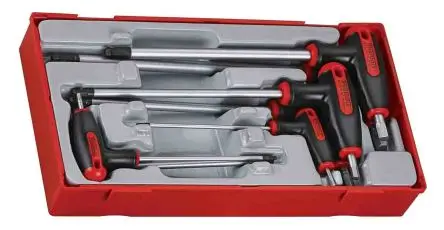 Produktfoto 1 von Teng Tools Sechskantschlüsselsatz 7 T-Griff Metrisch Lang 2.5 to 8 mm