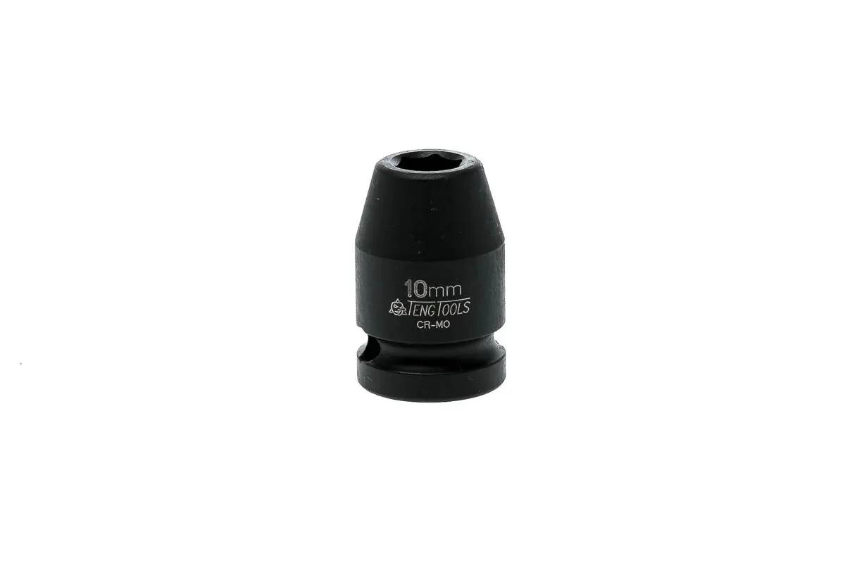 Produktfoto 1 von Teng Tools 12.7 mm, 10 mm 6-Kant Schlag-Steckschlüssel lang Chrom-Molybdän, 25 mm