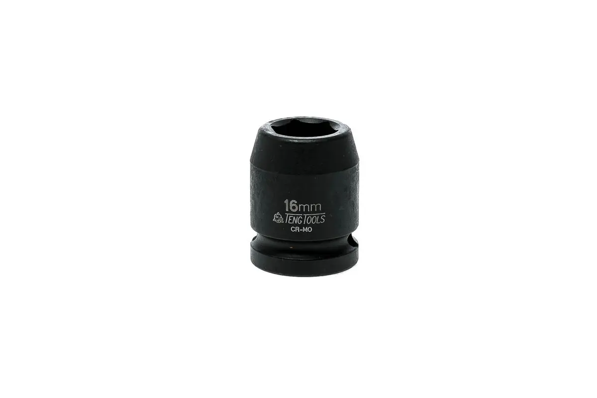 Produktfoto 1 von Teng Tools 12.7 mm, 16 mm 6-Kant Schlag-Steckschlüssel lang Chrom-Molybdän, 30 mm