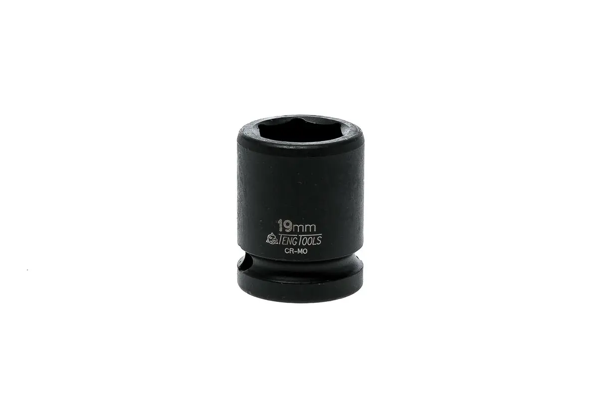 Produktfoto 1 von Teng Tools 12.7 mm, 19 mm 6-Kant Schlag-Steckschlüssel lang Chrom-Molybdän, 30 mm