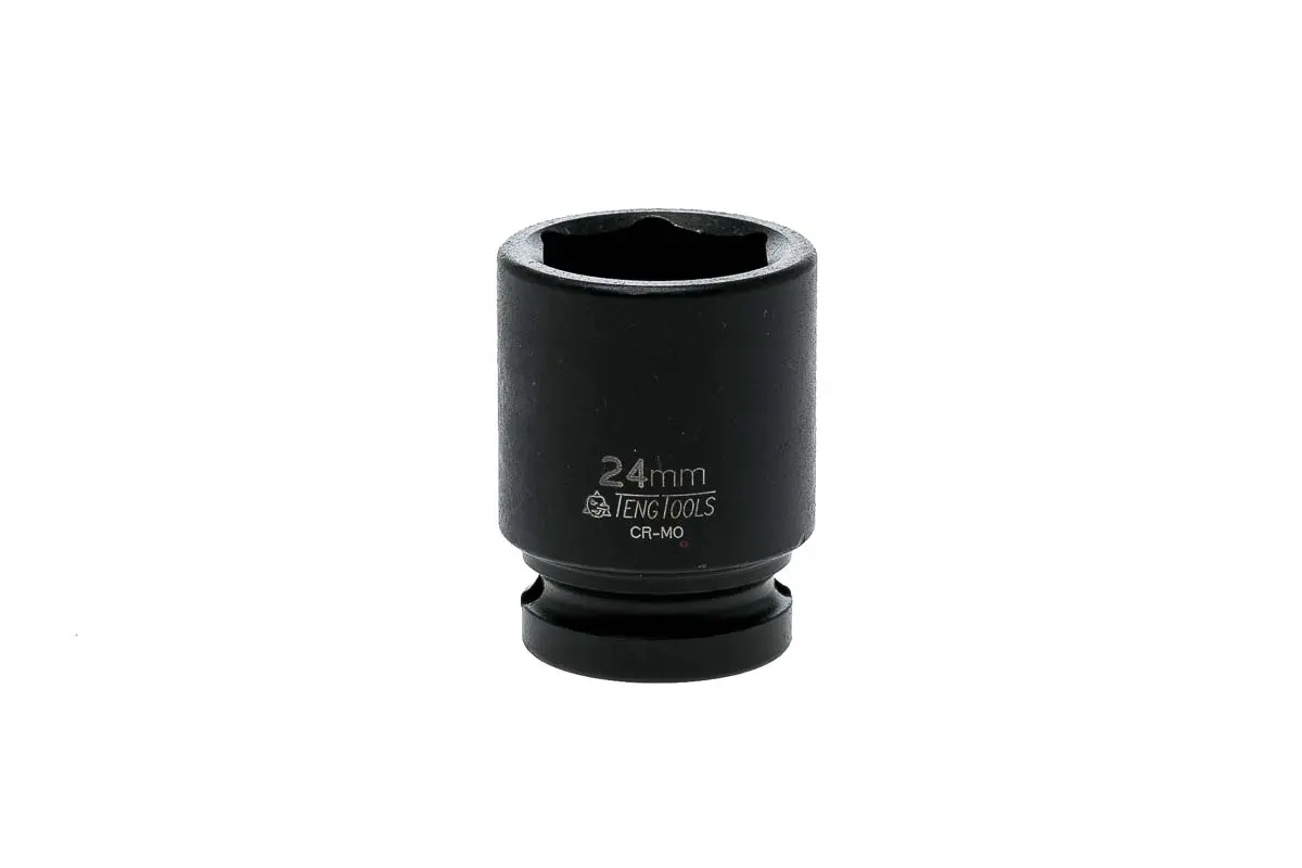 Produktfoto 1 von Teng Tools 12.7 mm, 24 mm 6-Kant Schlag-Steckschlüssel lang Chrom-Molybdän, 35 mm