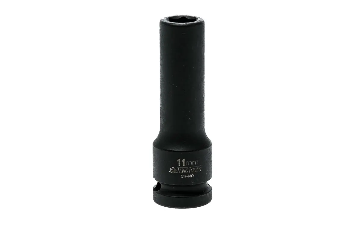 Produktfoto 1 von Teng Tools 12.7 mm, 11 mm 6-Kant Schlag-Steckschlüssel lang Chrom-Molybdän, 18.5 mm