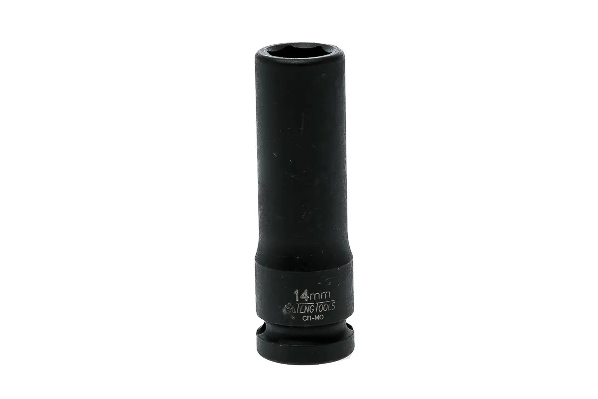 Produktfoto 1 von Teng Tools 12.7 mm, 14 mm 6-Kant Schlag-Steckschlüssel lang Chrom-Molybdän, 22.5 mm
