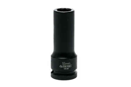 Produktfoto 1 von Teng Tools 12.7 mm, 15 mm 6-Kant Schlag-Steckschlüssel lang Chrom-Molybdän-Stahl, 23mm