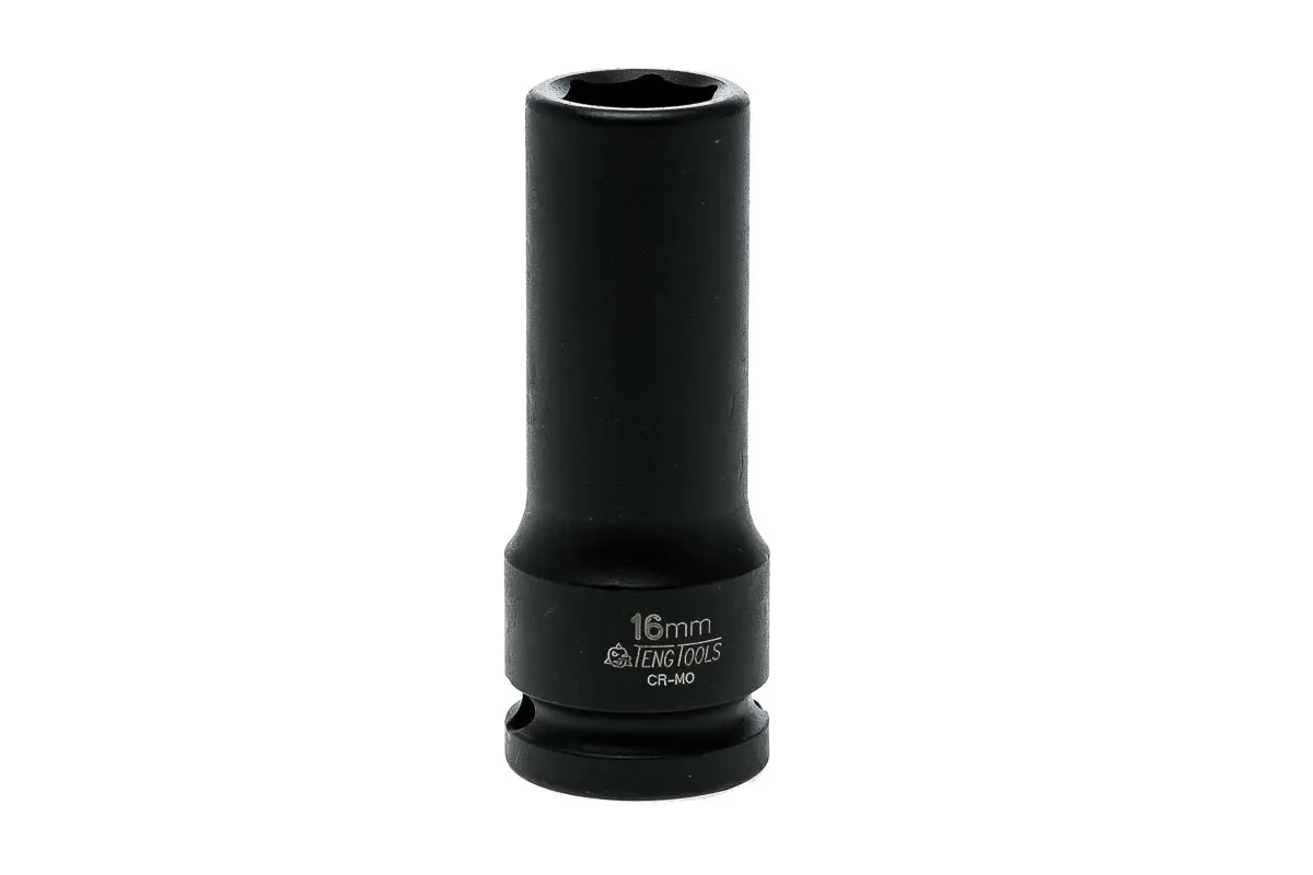 Produktfoto 1 von Teng Tools 12.7 mm, 16 mm 6-Kant Schlag-Steckschlüssel lang Chrom-Molybdän, 25 mm