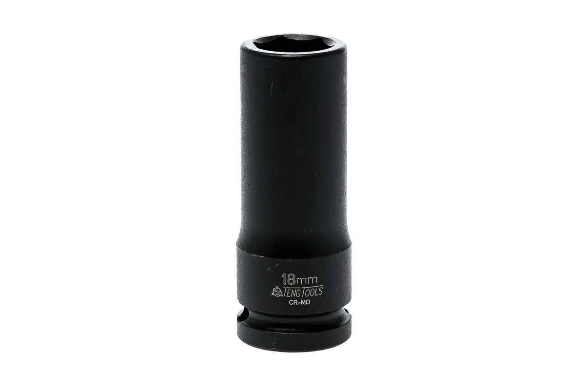 Produktfoto 1 von Teng Tools 12.7 mm, 18 mm 6-Kant Schlag-Steckschlüssel lang Chrom-Molybdän, 27.5 mm