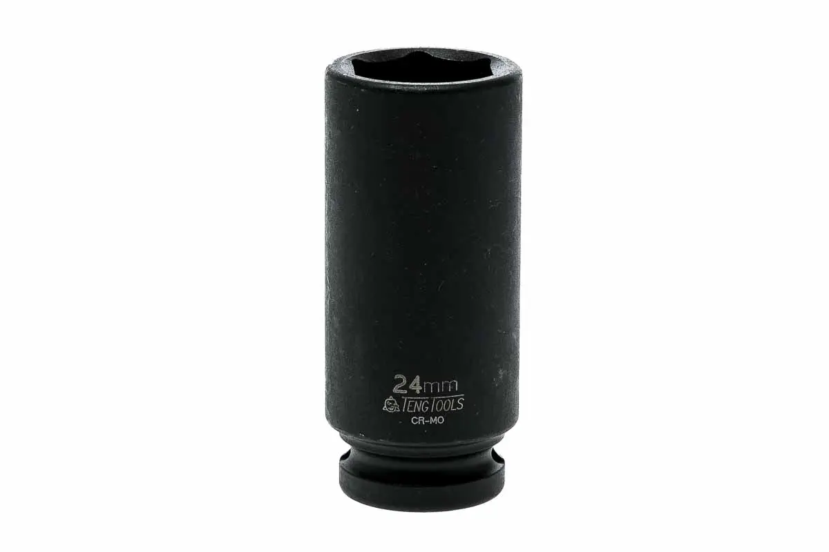 Produktfoto 1 von Teng Tools 12.7 mm, 24 mm 6-Kant Schlag-Steckschlüssel lang Chrom-Molybdän, 35 mm