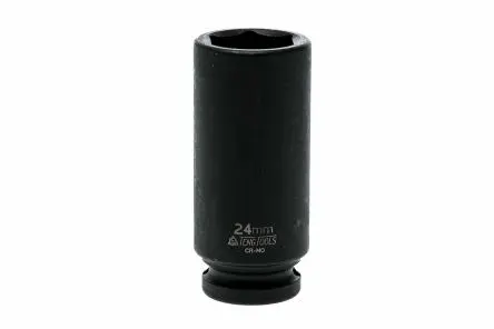 Produktfoto 1 von Teng Tools 12.7 mm, 24 mm 6-Kant Schlag-Steckschlüssel lang Chrom-Molybdän-Stahl, 35mm