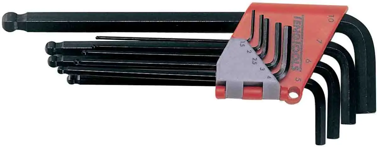 Produktfoto 1 von Teng Tools metrisch  Innensechskant-Schlüssel, Satz 9-teilig 1.5 → 10mm L-Form kurz