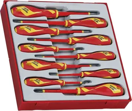 Produktfoto 1 von Teng Tools Schraubendrehersatz Isoliert, 10-teilig