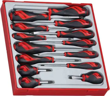 Produktfoto 1 von Teng Tools Schraubendrehersatz Standard-Schraubendrehersatz, 14-teilig Geschlitzt