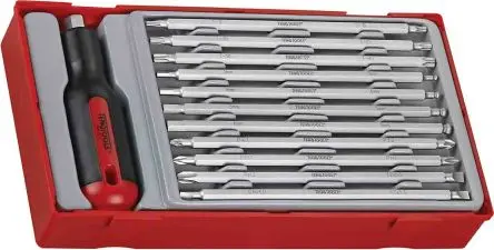 Produktfoto 1 von Teng Tools Schraubendrehersatz Austauschbarer Standard-Schraubendrehersatz, 12-teilig