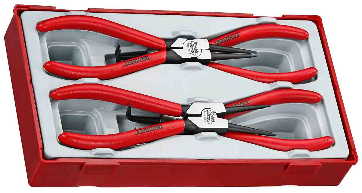 Produktfoto 1 von Teng Tools Sicherungsringzangen-Satz 4 Stk. 210 mm Sicherungsringzangen