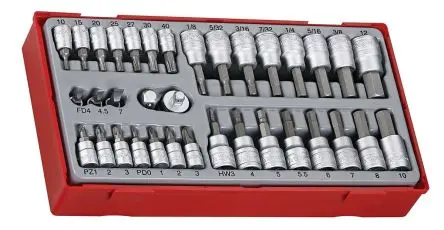 Produktfoto 1 von Teng Tools Steckschlüsselsatz 1/4 in Gemischter Bit-Satz Bit 35-teilig