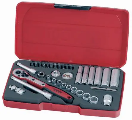 Produktfoto 1 von Teng Tools Steckschlüsselsatz 1/4 in Vierkant 6-Kant, Tief, Normal 4 to 13 mm 36-teilig