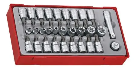 Produktfoto 1 von Teng Tools Steckschlüsselsatz 3/8 in Sechskant Bit 30-teilig